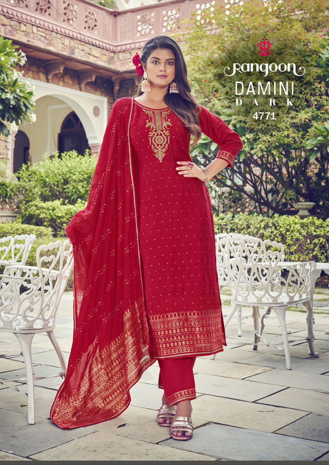 Rangoon Damini Dark Trending Wear Readymade Suits Catalog
